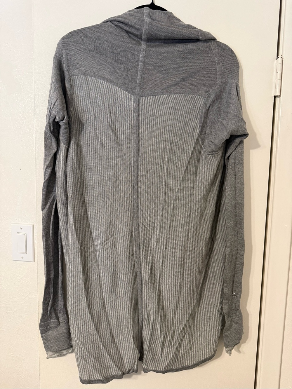Lululemon Iconic Sweater Wrap Open-front Light Grey Size 8 - Picture 8 of 11